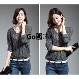 Laura Knitted Loose Long-Sleeved Tops