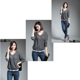 Laura Knitted Loose Long-Sleeved Tops