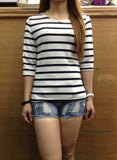 Bea 3/4 Striped Tops