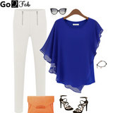 Selena Gomez Chiffon with Ruffles Tops