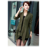 Kathrine Korean Asymmetric Long Cardigan Sweater