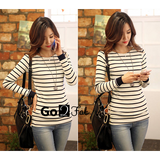 Isabel Korean Stripes Long Sleeve Tops