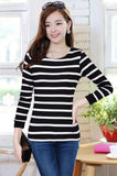 Isabel Korean Stripes Long Sleeve Tops