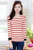 Isabel Korean Stripes Long Sleeve Tops